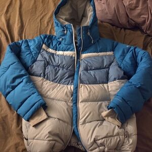 Columbia Silver and Blue Reflective Jacket